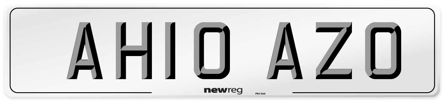 AH10 AZO Number Plate from New Reg